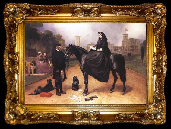 framed  Sir Edwin Landseer Queen Victoria at Osborne House (mk25), ta009-2